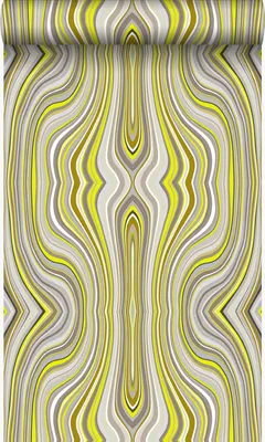 Produktbild von Origin Wallcoverings Tapete grafische Linien Ockergelb 53 cm x 10.05 m