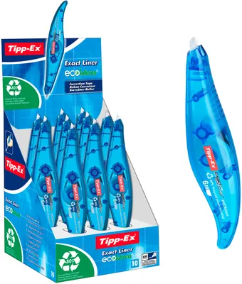 Produktbild von BIC Korrekturband 5mm x 6m Packung 10 Stück in recyceltem Kunststoff