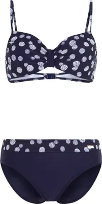 Produktbild von LASCANA Bügel-Bikini marine-weiß Größe 42 Cup G