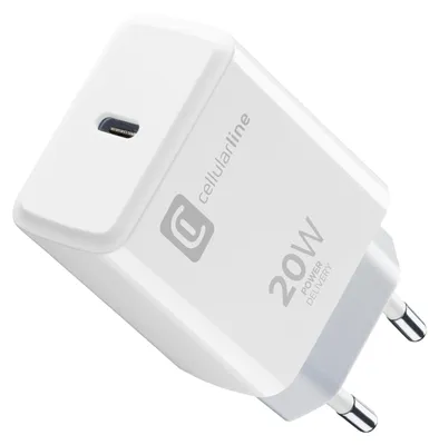 Produktbild von Cellularline USB-C CHARGER 20W Ladegerät USB-C 20W Power Delivery weiß