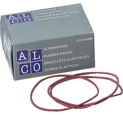 Immagine prodotto di ALCO Anello in gomma 65 mm rosso 50 g/confezione.