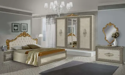Produktbild von Schlafzimmer Set Anette in Beige Gold
