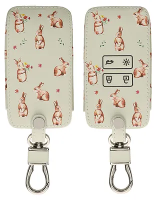Produktbild von kwmobile Autoschlüssel Hülle kompatibel mit Renault 4-Tasten Autoschlüssel Karte (nur Keyless Go) - Kunstleder Schutzhülle Schlüsselhülle Cover