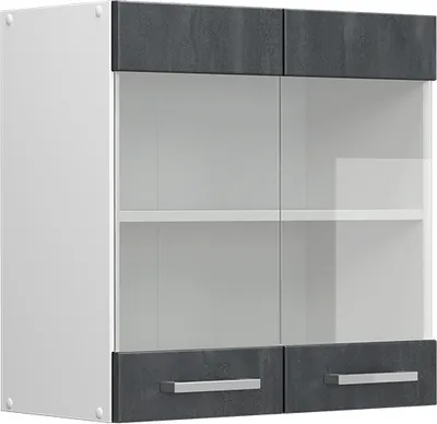 Produktbild von Küchenglasschrank Vicco R-Line Schwarz Beton 60 cm, Model 47589