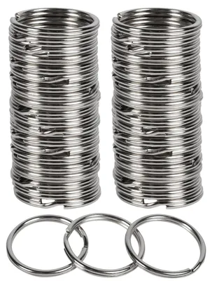 Productafbeelding van Nuvance Sleutelringen - 50 Stuks - 30mm - RVS - Sleutelhanger Ringen - Sleutelring - Metaal
