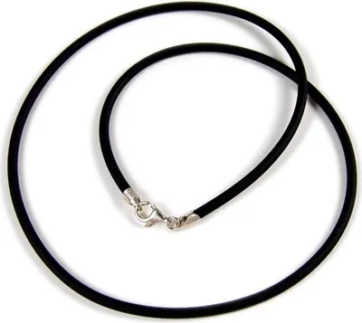 Produktbild von Minott Kautschuk-Band Kette Halsband schwarz ca. 50cm 9992