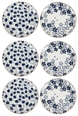 Produktbild von Cookinglife Frühstücksteller / Dessertteller Fleuris ø 19 cm - 6 Stück
