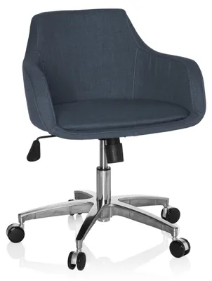 Produktbild von hjh OFFICE Home Office Bürostuhl SOLAO 100 Schreibtischstuhl mit Armlehnen Stoff Drehstuhl