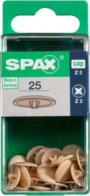 Produktbild von Spax Abdeckkappen beige zum stecken (kreuz)- 25 Stk.
