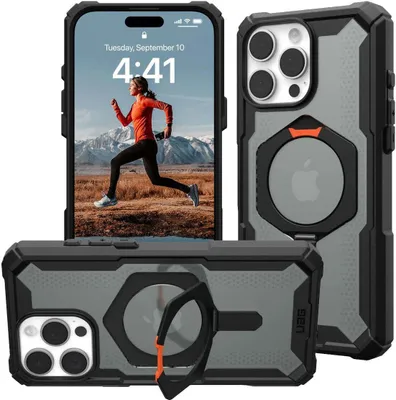 Productafbeelding van Urban Armor Gear Plasma XTE, hoesje, Apple, iPhone 16 Pro Max, 17,5 cm (6,9 inch), zwart, oranje