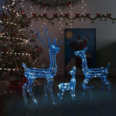 Immagine prodotto di LED renna famiglia decorazione di Natale acrilico 300 LED blu