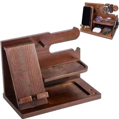 Productafbeelding van Houten Bureau Organizer met Telefoon Docking Station