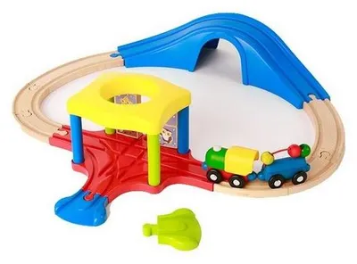 Produktbild von Junior Holzbahn Meine erste Abenteuer-Bahn Kinder Kleinkind Spielzeug