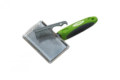 Produktbild von Fellbürste Lammfell-Bürste mit Reinigungskamm ergonomischer Griff