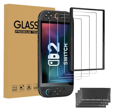 Obrázok produktu pre INF Vysokokvalitná fólia z tvrdeného skla pre Switch 2, 3 kusy