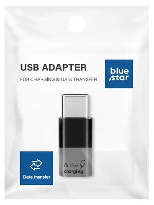 Obrázek produktu pro Adaptér Micro USB na Type C Blue Star – černý