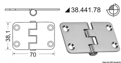 Produktbild von Scharniere 2 mm thickness Osculati 38.441.78