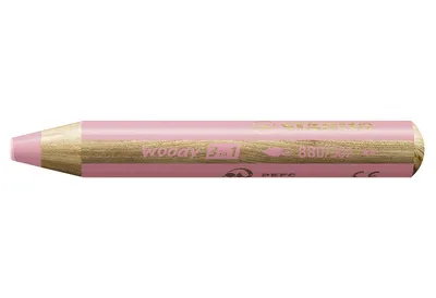 Produktbild von Buntstift, Wasserfarbe & Wachsmalkreide - STABILO woody 3 in 1 - Einzelstift -pastellpink