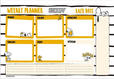 Produktbild von Grupo Erik Peanuts Snoopy Wochenplaner Block A4 Kalender Tischkalender