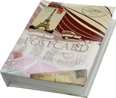 Produktbild von Postkartensammelalbum RETRO. Mit 50 Folienblättern. Gebunden. Format ca. 19 x 24 x 5,5 cm