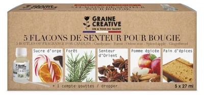 Immagine prodotto di Set di profumi per candele creative Graine 5x27 ml Profumi natalizi fai da te