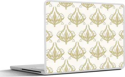 Produktbild von MuchoWow® Laptop Aufkleber Sticker Cover Muster - Blumen - Jugendstil 40x30 cm - Laptop Dekoration - Selbstklebend