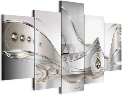 Produktbild von Italienischer Leinwand Leinwandbild - Crystalline Depth 225x112.5 cm Abstrakt b-A-0073-b-o