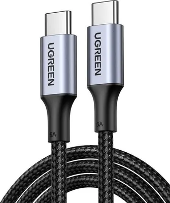 Produktbild von UGREEN USB Typ C Kabel C - USB -Typ C 5 A 100 W Stromversorgung Schnelllad 3,0 FCP 480 Mbit / s 2m Grau (70429 US316)