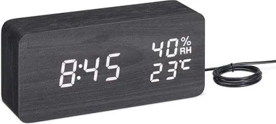 Immagine prodotto di Sveglia digitale Houtlook con luce di allarme a LED e indicatore di temperatura e umidità