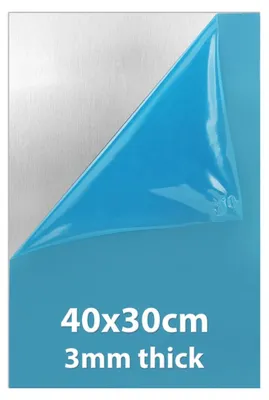 Image de Solidchoice - Plaque d'aluminium, épaisseur 3 mm, dimensions 400 mm x 300 mm, 1 pièce