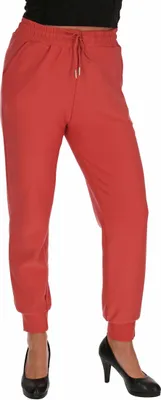 Produktbild von Damen Hose Sporthose Freizeithose Hose Sommerhose Jogger Stretch Rot M/L