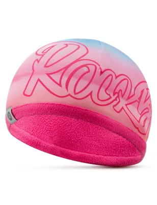 Produktbild von ROCKBROS Kinder Mütze Fahrrad Winter Winddichte Sportmütze Helm Unterziehmütze Elastisch für Jungen Mädchen Fahrrad Ski Rosa