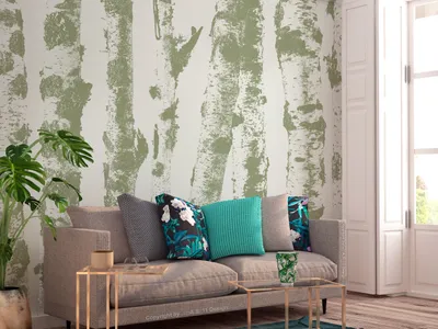 Zdjęcie produktu dla Tapeta flizelinowa natura 300x210 cm fototapeta XXL drzewa las brzozowy abstrakcyjny las brzozowy b-A-0701-a-d