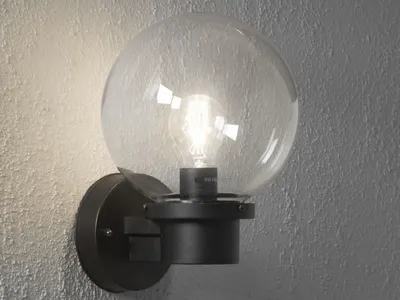 Produktbild von LED Außenwandleuchte mit Dämmerungssensor Wandlampe außen Terrassenlampe Schwarz