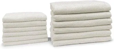 Productafbeelding van Badgoedset 100% Katoen - ivory - 12-delig