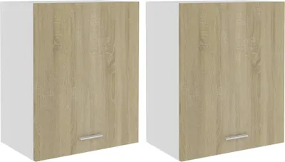 Immagine prodotto di vidaXL Armadietti sospesi, 2 pezzi, Lyon, rovere Sonoma, 50x31x60 cm, materiale in legno