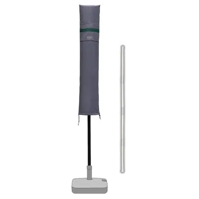 Image de Sekey Housse de protection pour parasol pour Ø 180 cm / Ø 200 cm / 200 x 150 cm / 200 x 125 cm Parasol de jardin avec tige et fermeture éclair, gris foncé