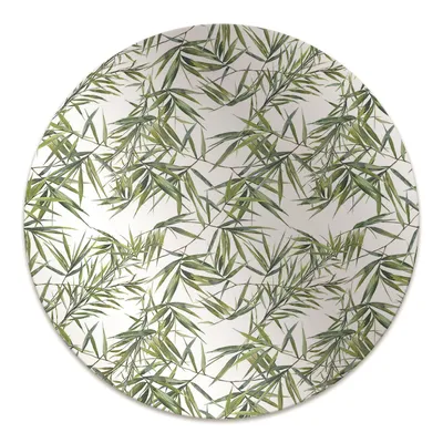 Produktbild von Rundmatte - Stuhlunterlage Bürostuhlunterlage - Rund Ø 100 cm - Bodenmatte - Fußmatte - Exotische Blätter