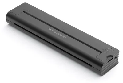 Obrázok produktu pre INF A46 tlačiareň šablón na tetovanie - Bluetooth prenosná tepelná tlačiareň, čierna, kompatibilná s Android, kompatibilná s iOS, kompatibilná s Windows