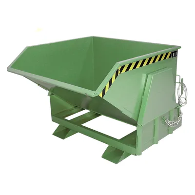 Produktbild von BAUER Kippbehälter - 1.200 l Volumen - 2.000 kg - Abrollmechanismus - resedagrün