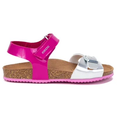 Produktbild von GEOX Mädchen Sandale J New Sandal ALOHA Lederfussbett Fuxia oder Pink Gr.24-35 fuxia EUR 25
