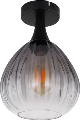Produktbild von LED Deckenleuchte, schwarz, Glas rauchfarben, H 27,5 cm