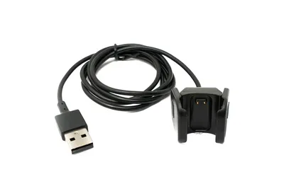Produktbild von SYSTEM-S USB 2.0 Kabel 94 cm Ladekabel für Fitbit Charge 4 Smartwach in Schwarz