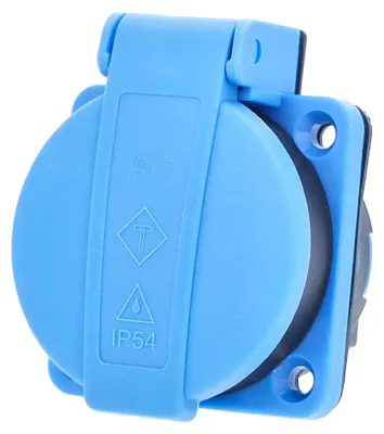 Produktbild von Schutzkontakt-Einbausteckdose 230V IP54 Blau AS Schwabe für Innen & Außen