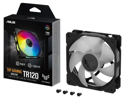 Produktbild von ASUS TUF Gaming TR120 ARGB Fan - Single Pack, Ventilator, 12 cm, Schwarz