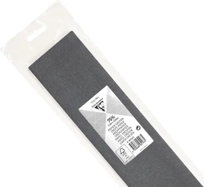 Produktbild von Clairefontaine 10x Krepppapier Blisterpackung mit 1 Blatt 2,50x0,50m Grau 95132C