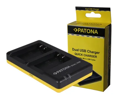 Obrázek produktu pro Duální rychlonabíječka pro Canon LP-E17 EOS 750D 760D Kiss X8i včetně kabelu Micro-USB