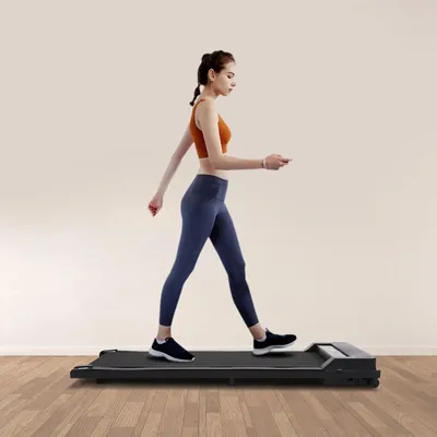 Obrázek produktu pro Elektrický běžecký pás - Kompaktní běžecký pás - Fitness pro domácí použití - Chodítko - Tichý motor, výkon 1,0 HP