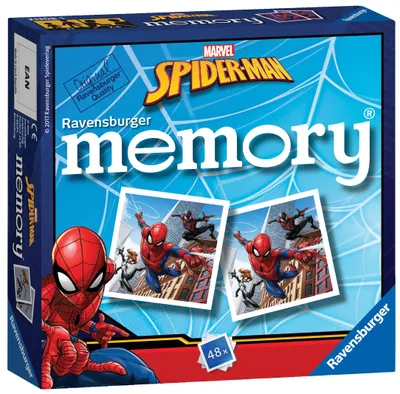 Produktbild von Ravensburger Marvel Spiderman Mini Memory Game - Matching Picture Snap Pairs Gam