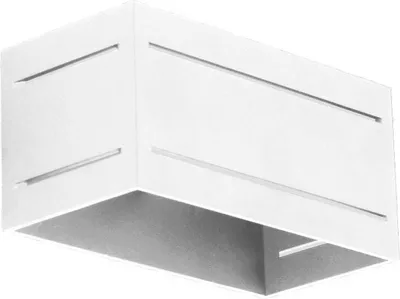 Image de Applique murale QUADO blanche 1xG9x40W en métal, dimensions : 10x20x20 cm, IP20, Lampex